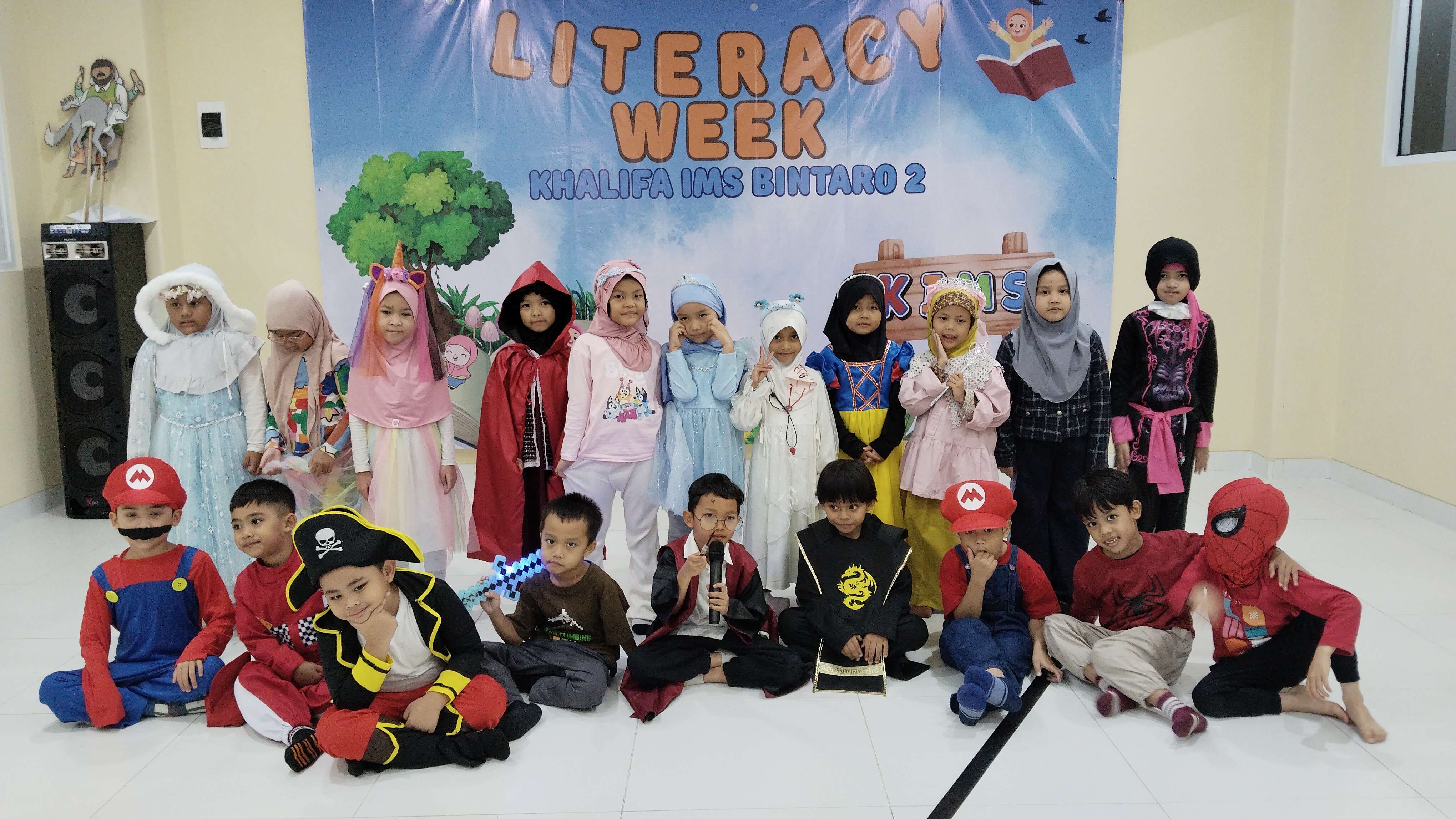 Students dressed as storybook characters for Literacy Week